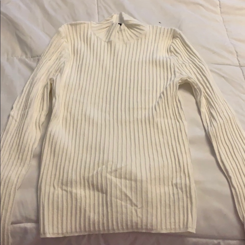 white sweater